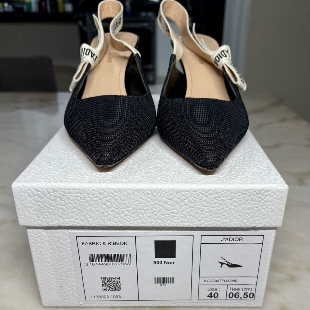 Dior J’Adior Black Slingback Pumps - Picture 2 of 14